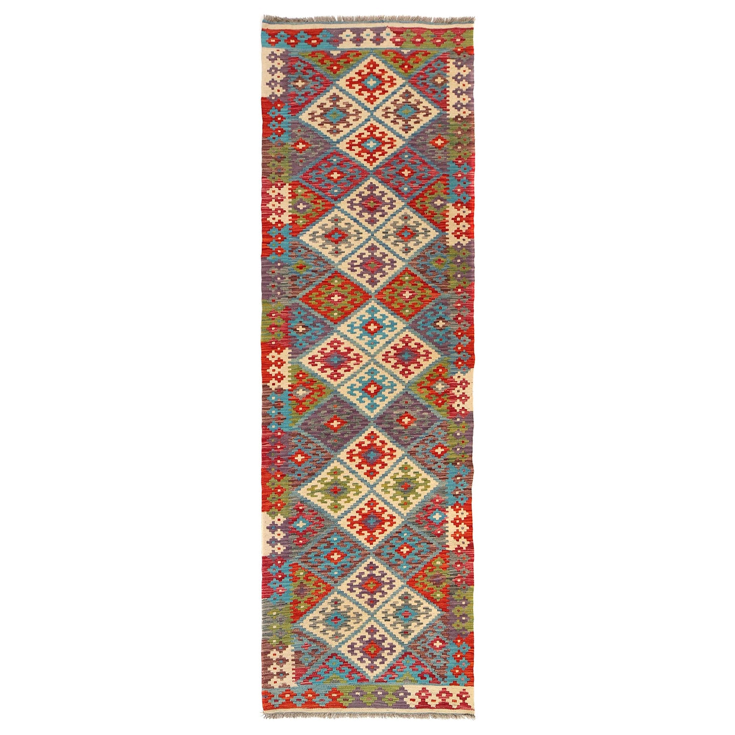 Vegetable Kelim Runner 2' 9" x 9' 4" (ft) - No. W31059