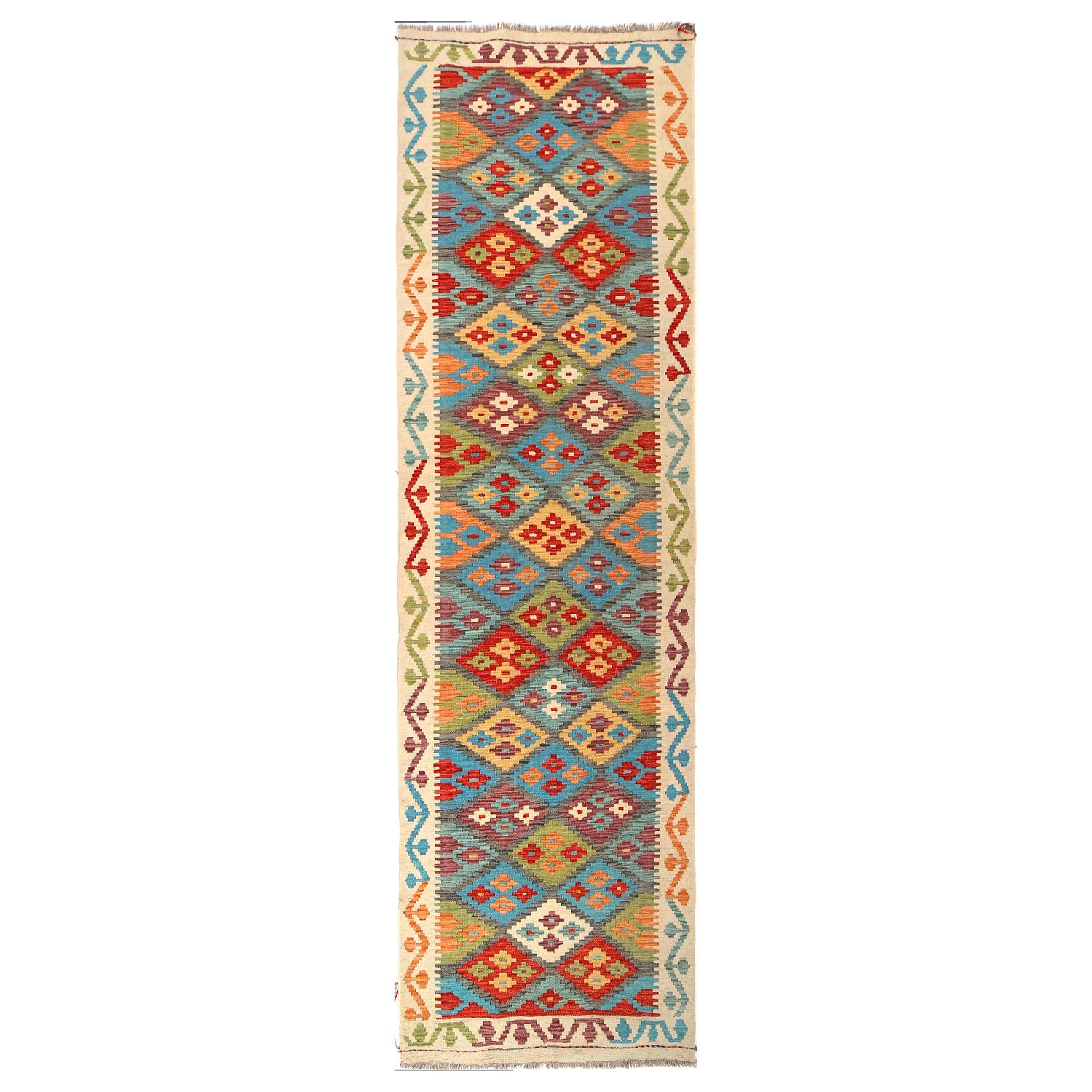 Vegetable Kilim Runner 2' 9" x 9' 8" (ft) - No. W31060