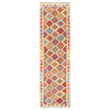 Vegetable Kelim Runner 2' 8" x 9' 7" (ft) - No. W31062