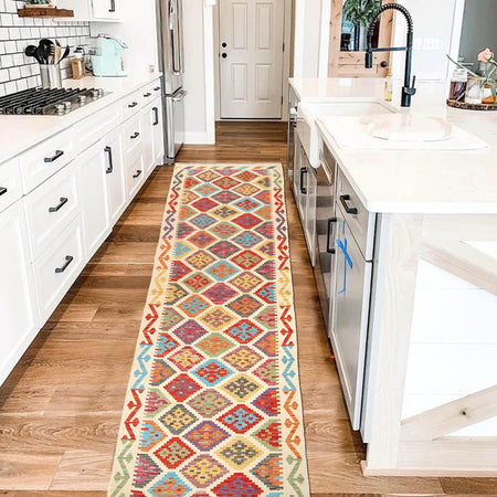 Vegetable Kelim Runner 2' 8" x 9' 7" (ft) - No. W31062