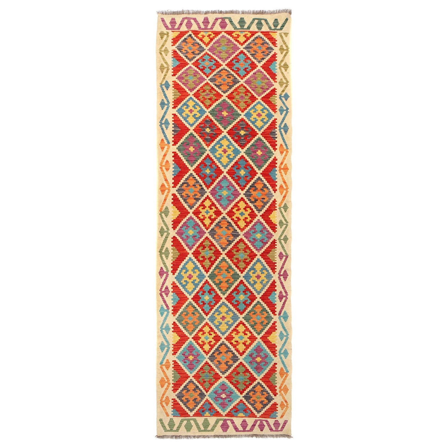 Vegetable Kilim Runner 2' 11" x 9' 8" (ft) - No. W31085