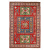 Hand Knotted Kazak Rug 3' 10" x 5' 11" (ft) - No. W34027
