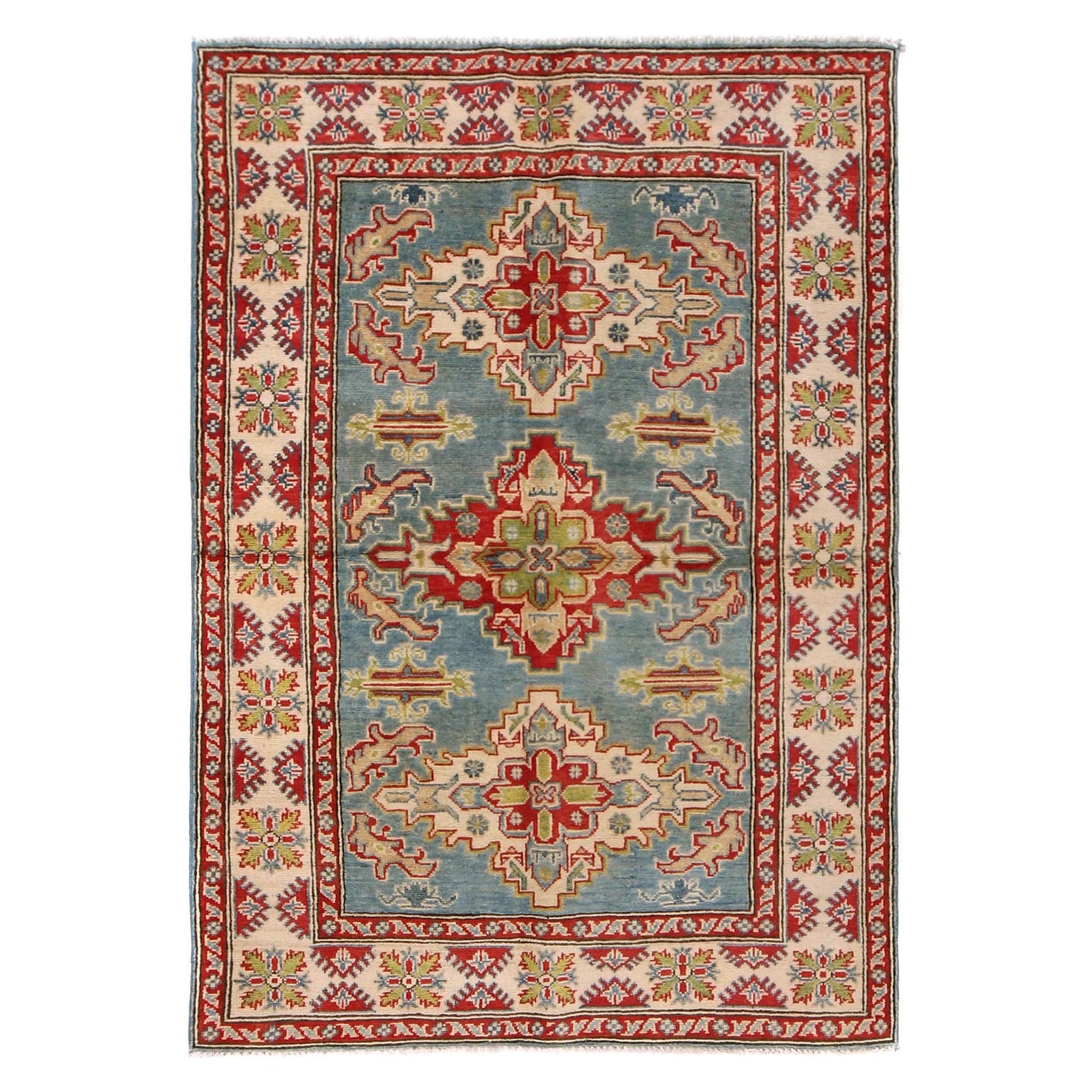 Oriental Kazak Rug 3' 11" x 5' 7" (ft) - No. W34028