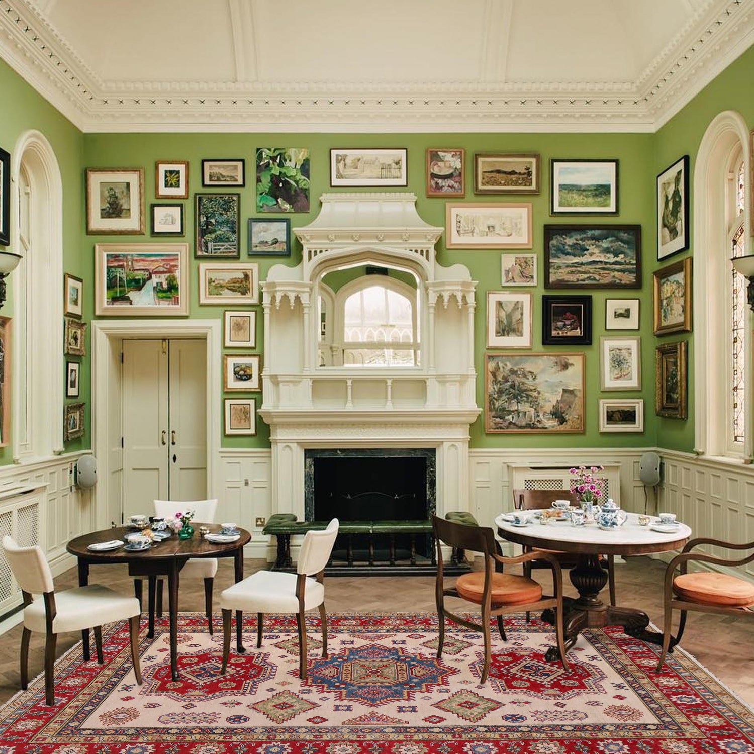 Hand Knotted Kazak Rug 6' 5" x 10' 4" (ft) - No. W34029