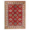 Red Kazak Rug 4' 11" x 6' 9" (ft) - No. W34031