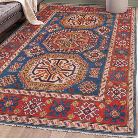 Oriental Kazak Rug 4' 1" x 5' 10" (ft) - No. W34032