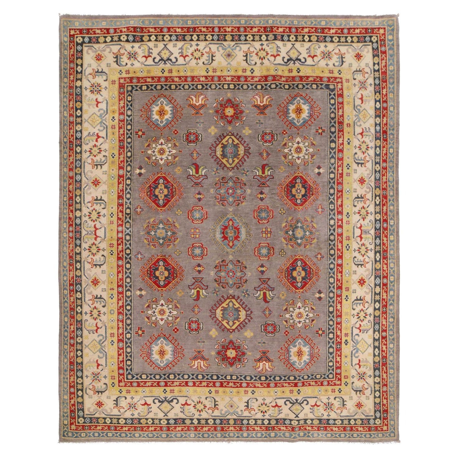 Hand Knotted Kazak Rug 7' 10" x 9' 7" (ft) - No. W34036