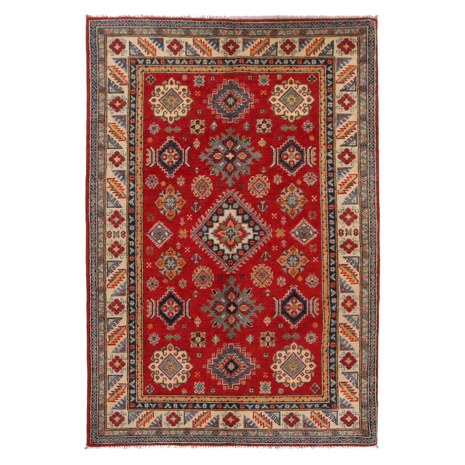 Oriental Kazak Rug 4' 0" x 6' 0" (ft) - No. W34047