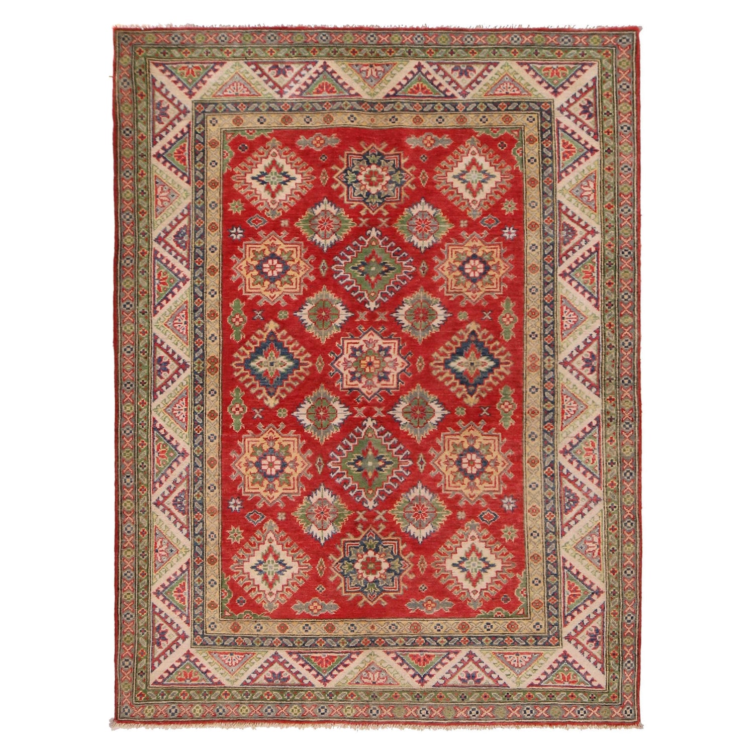 Oriental Kazak Rug 5' 0" x 6' 9" (ft) - No. W34049