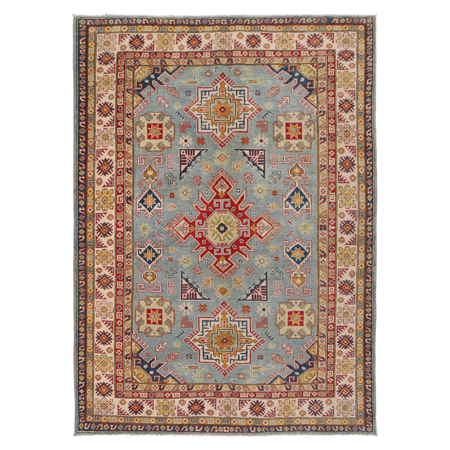 Oriental Kazak Rug 6' 8" x 9' 5" (ft) - No. W34050