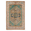 Green Kazak Rug 3' 9" x 5' 8" (ft) - No. W34056