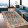 Green Kazak Rug 3' 9" x 5' 8" (ft) - No. W34056