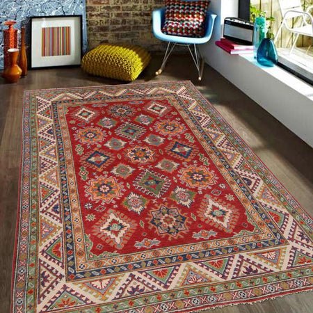 Oriental Kazak Rug 5' 0" x 7' 1" (ft) - No. W34057