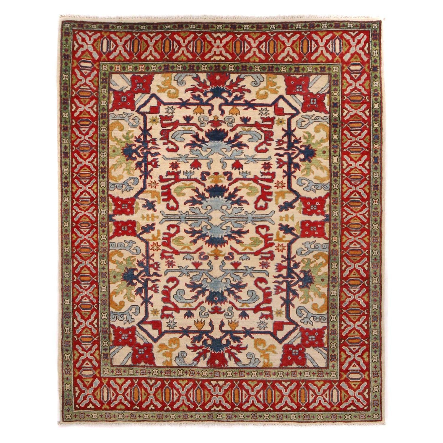 Oriental Kazak Rug 4' 11" x 6' 4" (ft) - No. W34058