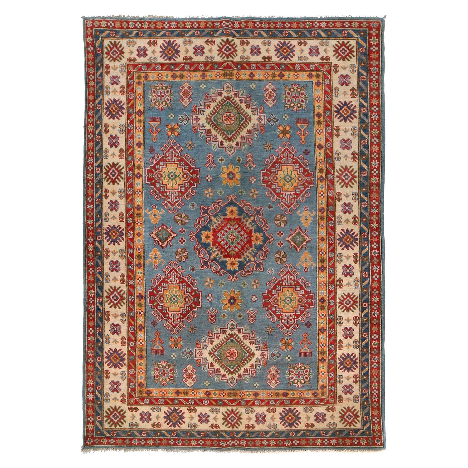 Oriental Kazak Rug 5' 7" x 8' 5" (ft) - No. W34060