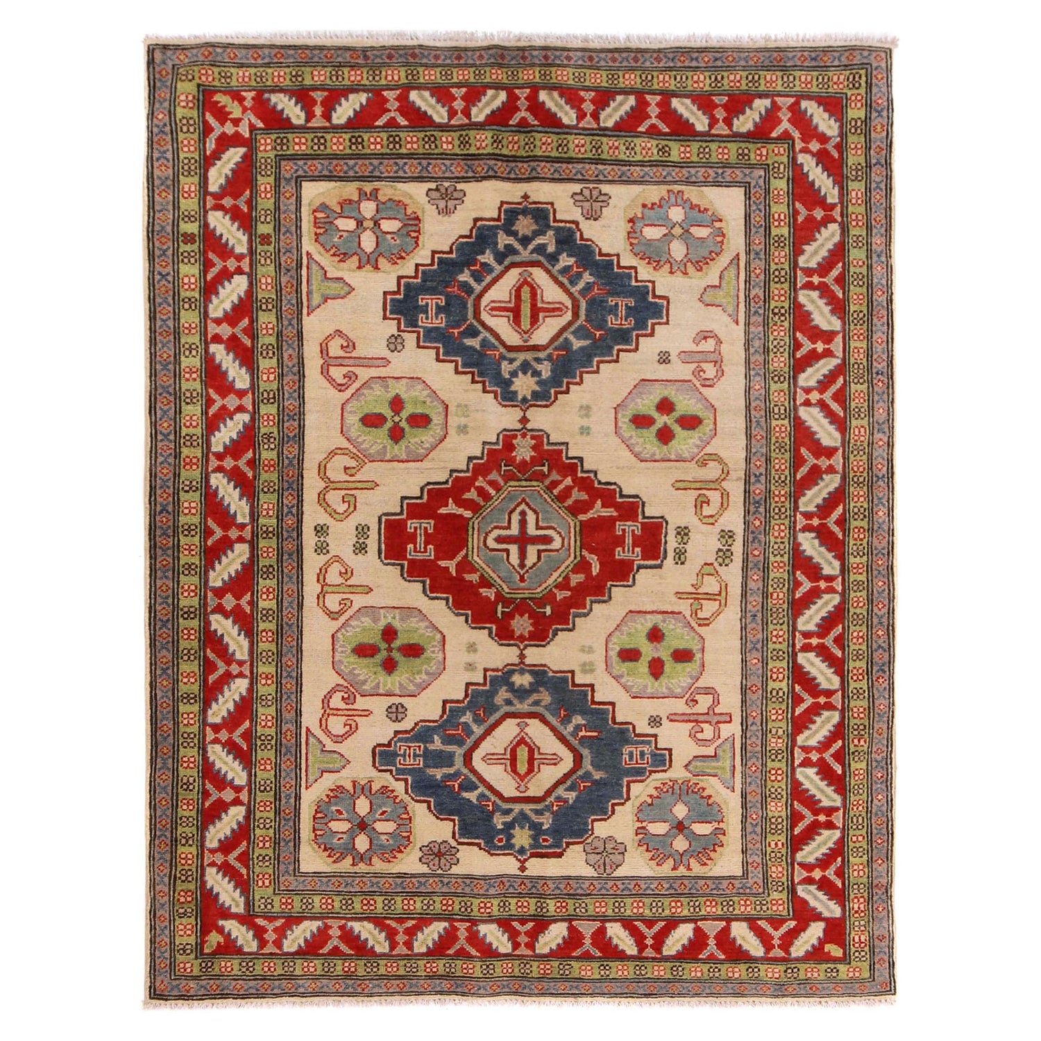 Oriental Kazak Rug 5' 0" x 6' 4" (ft) - No. W34065