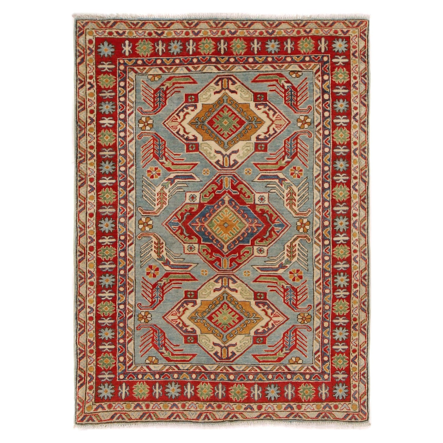 Oriental Kazak Rug 3' 11" x 5' 5" (ft) - No. W34068