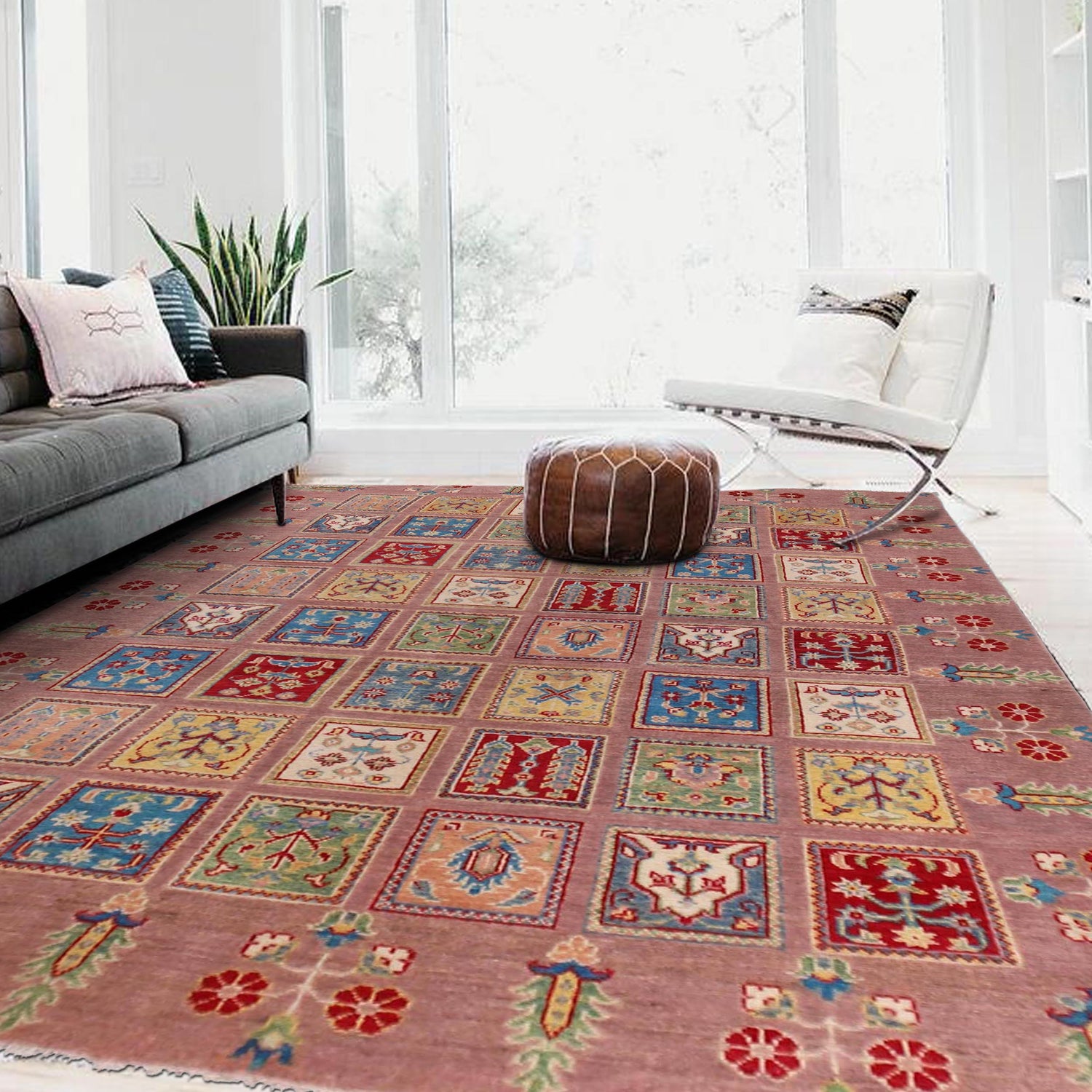 Handmade Bakhtiar Carpet 5' 7" x 7' 9" (ft) - No. W34078