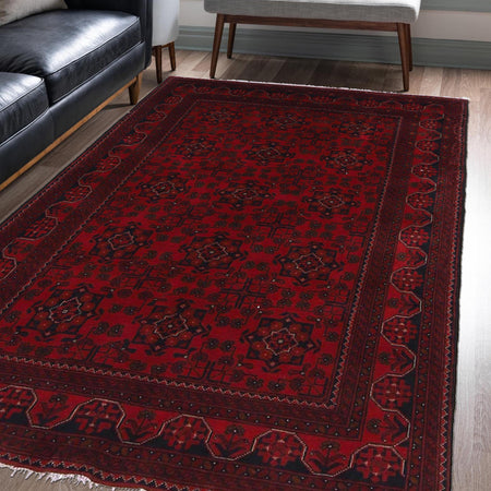 Handmade Khal Mohammadi Rug 4' 2" x 6' 4" (ft) - No. W34102A