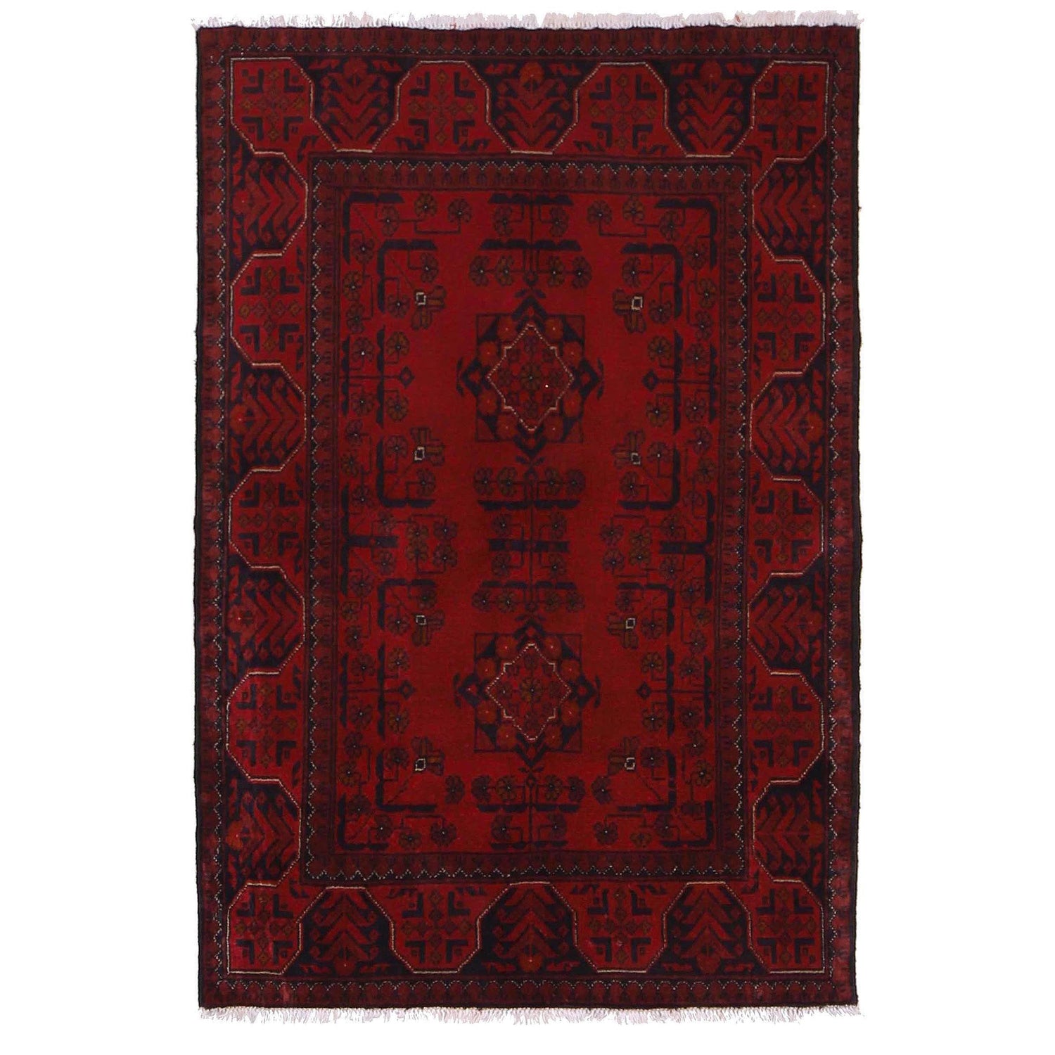 Handmade Khal Mohammadi Rug 3' 4" x 4' 11" (ft) - No. W34107