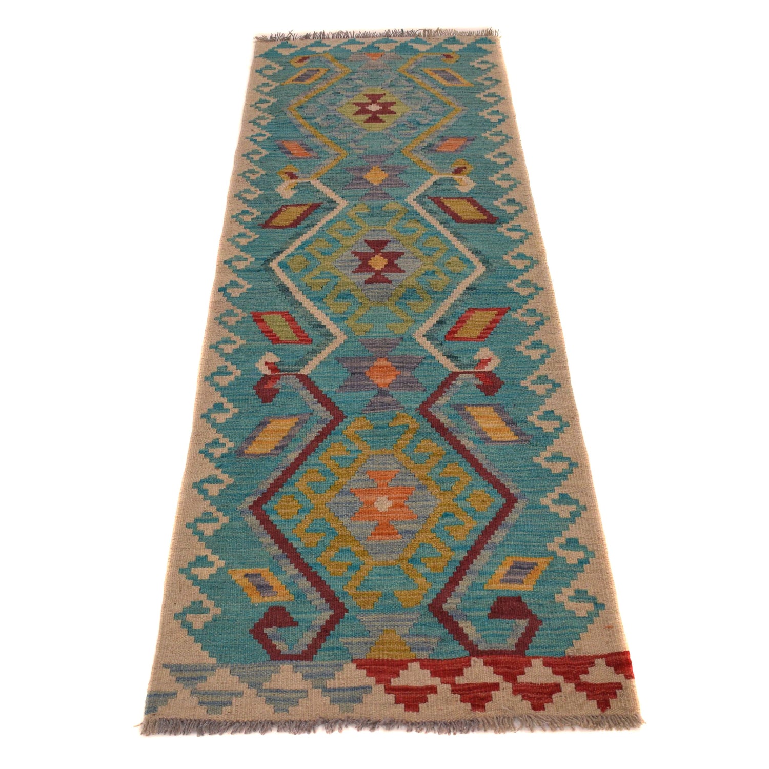 Vegetable Kilim Runner 2' 0" x 6' 5" (ft)- No. W34203