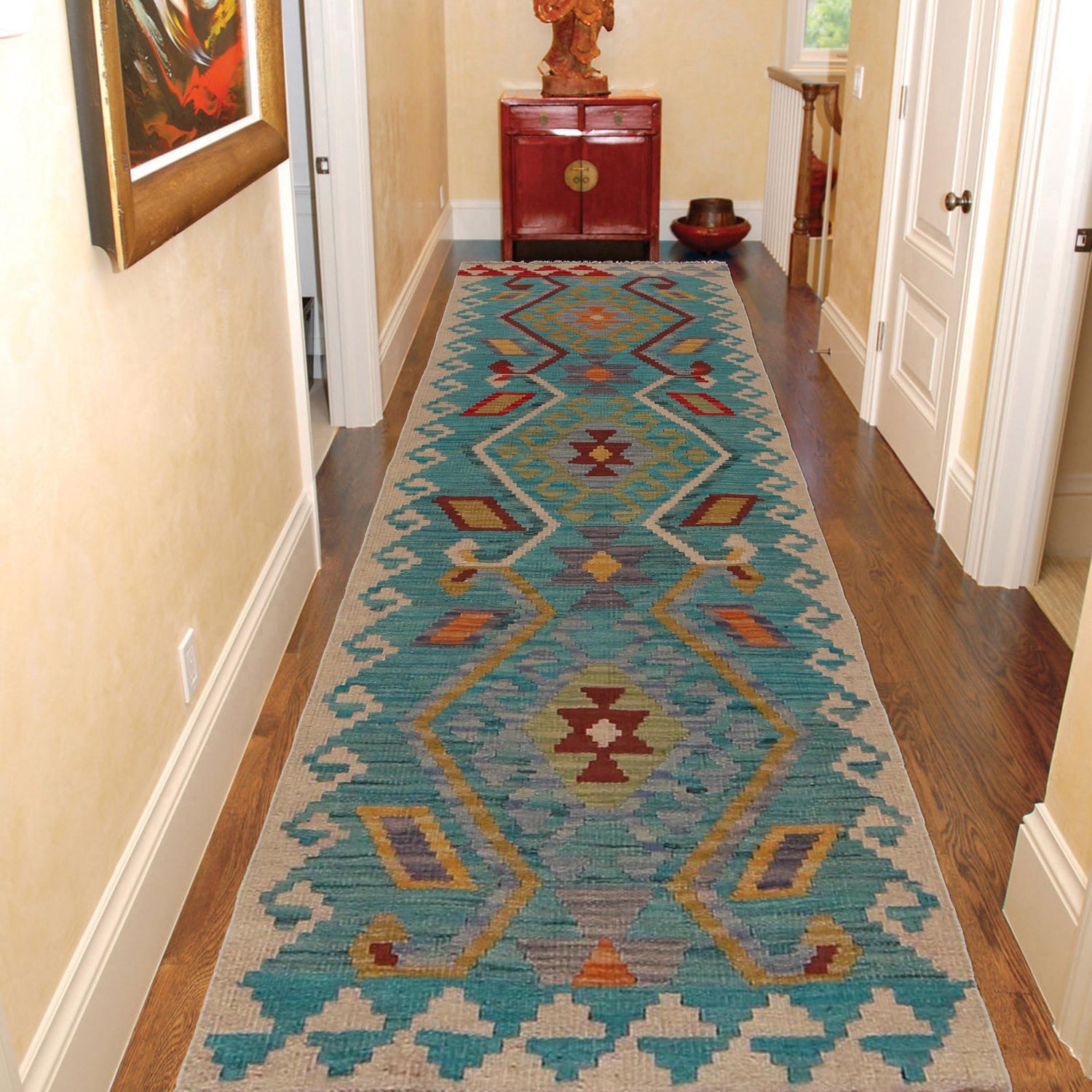 Vegetable Kilim Runner 2' 0" x 6' 5" (ft)- No. W34203