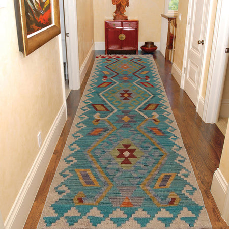 Vegetable Kilim Runner 2' 0" x 6' 5" (ft)- No. W34203