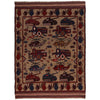 Handmade War Rug 4' 6" x 6' 1" (ft) - No. W34204