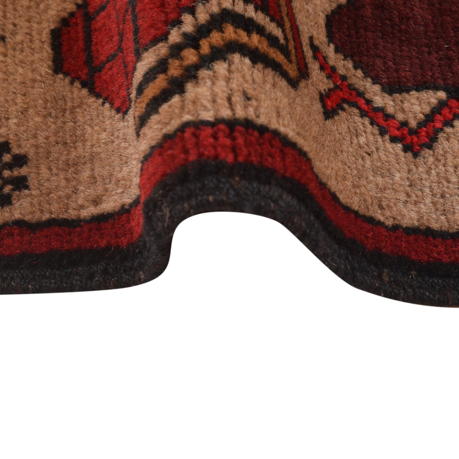 Brown Color War Rug 4' 4" x 6' 2" (ft) - No. W34205