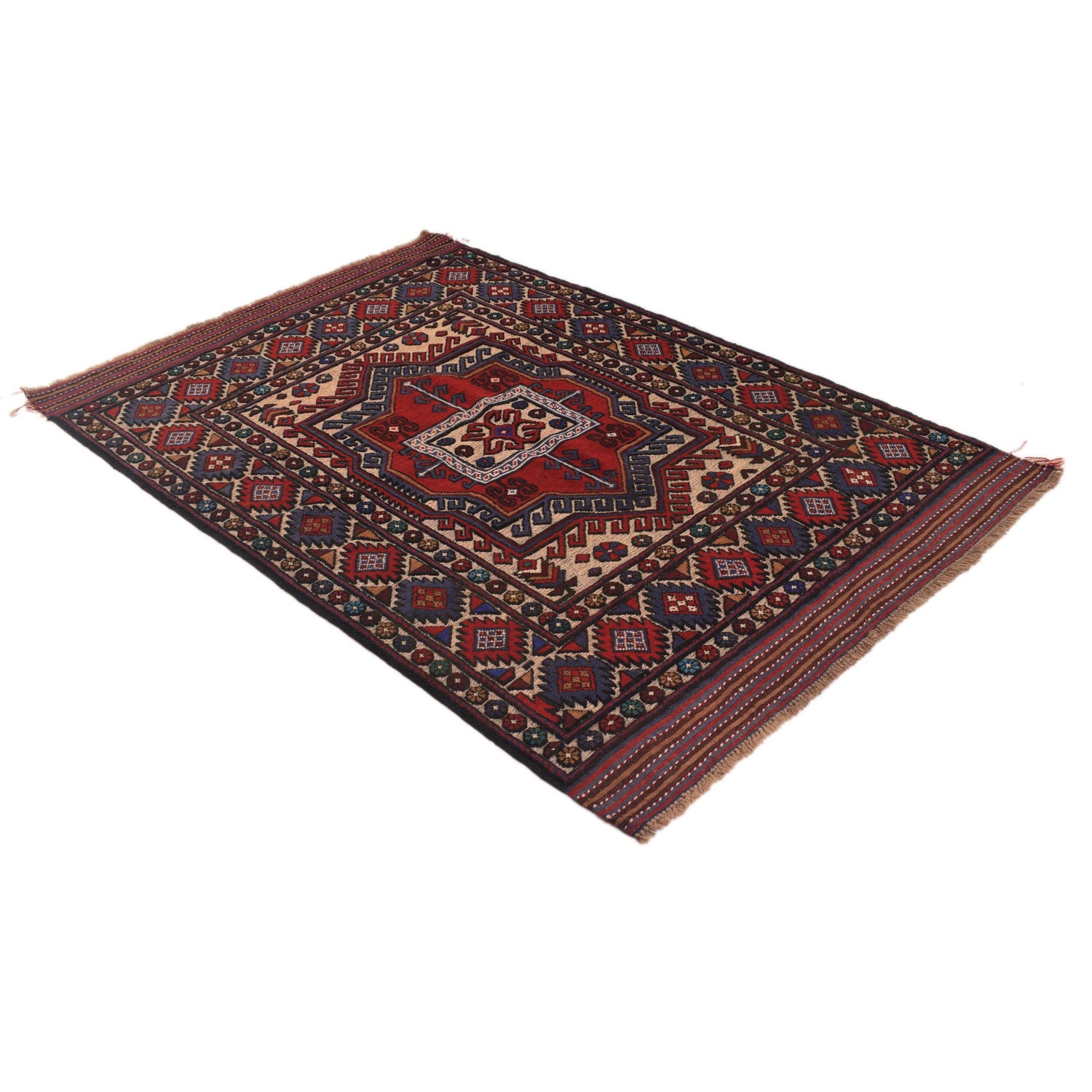 Multi Barjasta Rug 4' 2" x 6' 2" (ft) - No. W34206