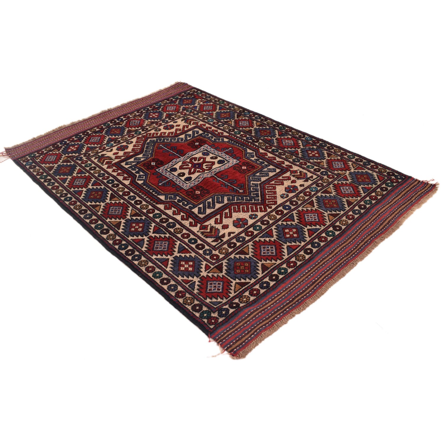 Multi Barjasta Rug 4' 2" x 6' 2" (ft) - No. W34206