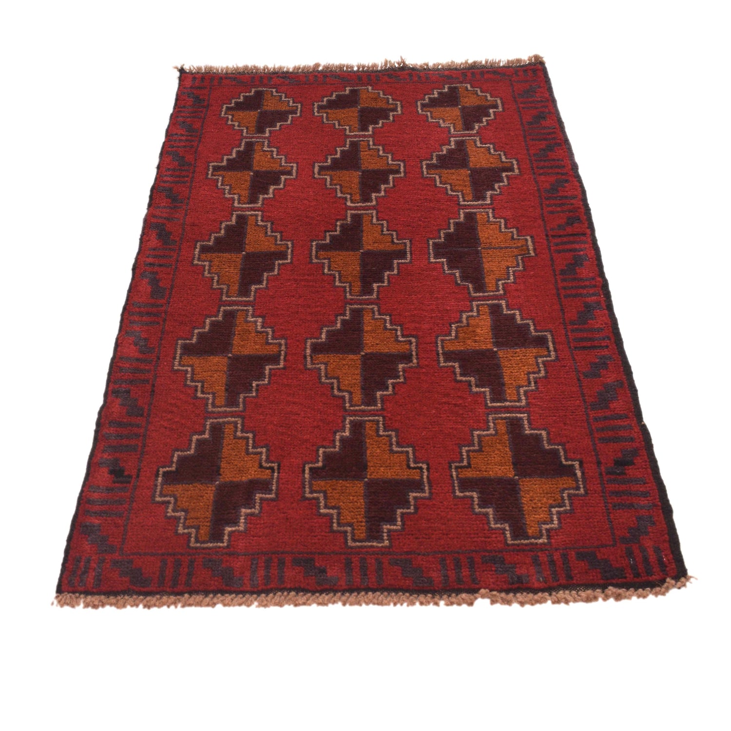 Red Color Baluchi Rug 2' 8"x 4' 8" (ft) - No. W34213