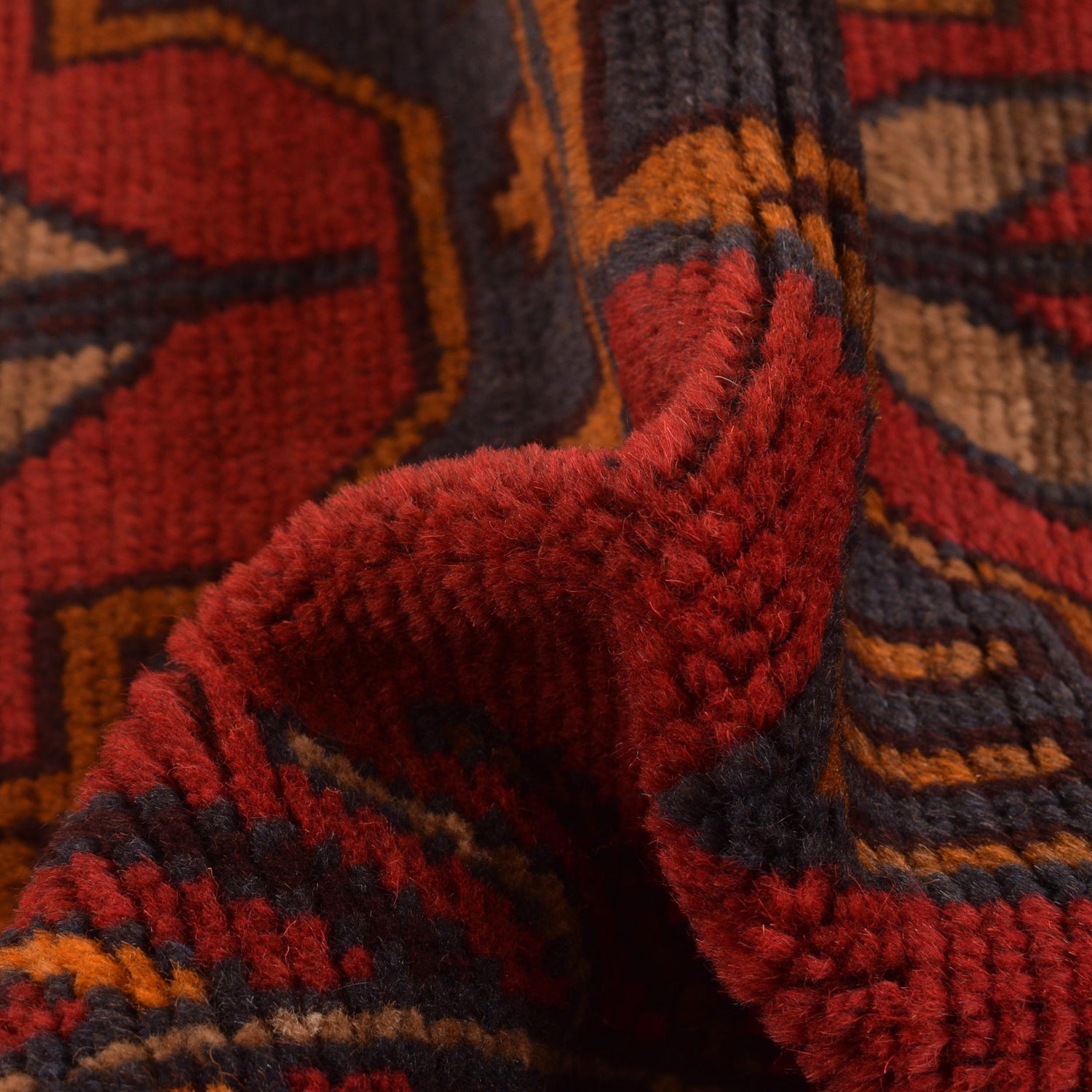 Red Color Baluchi Rug 2' 9" x 4' 5" (ft) - No. W34215