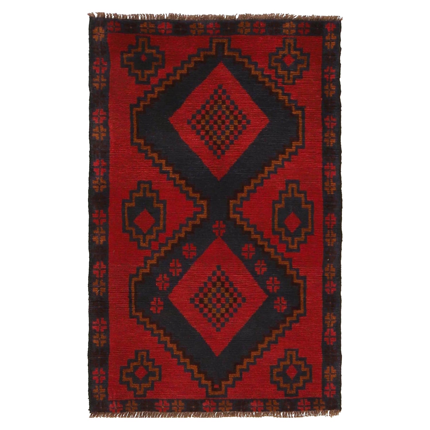 Hand Knotted Baluchi Rug 2' 9"x 4' 7" (ft) - No. W34218