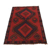Hand Knotted Baluchi Rug 2' 9"x 4' 7" (ft) - No. W34218