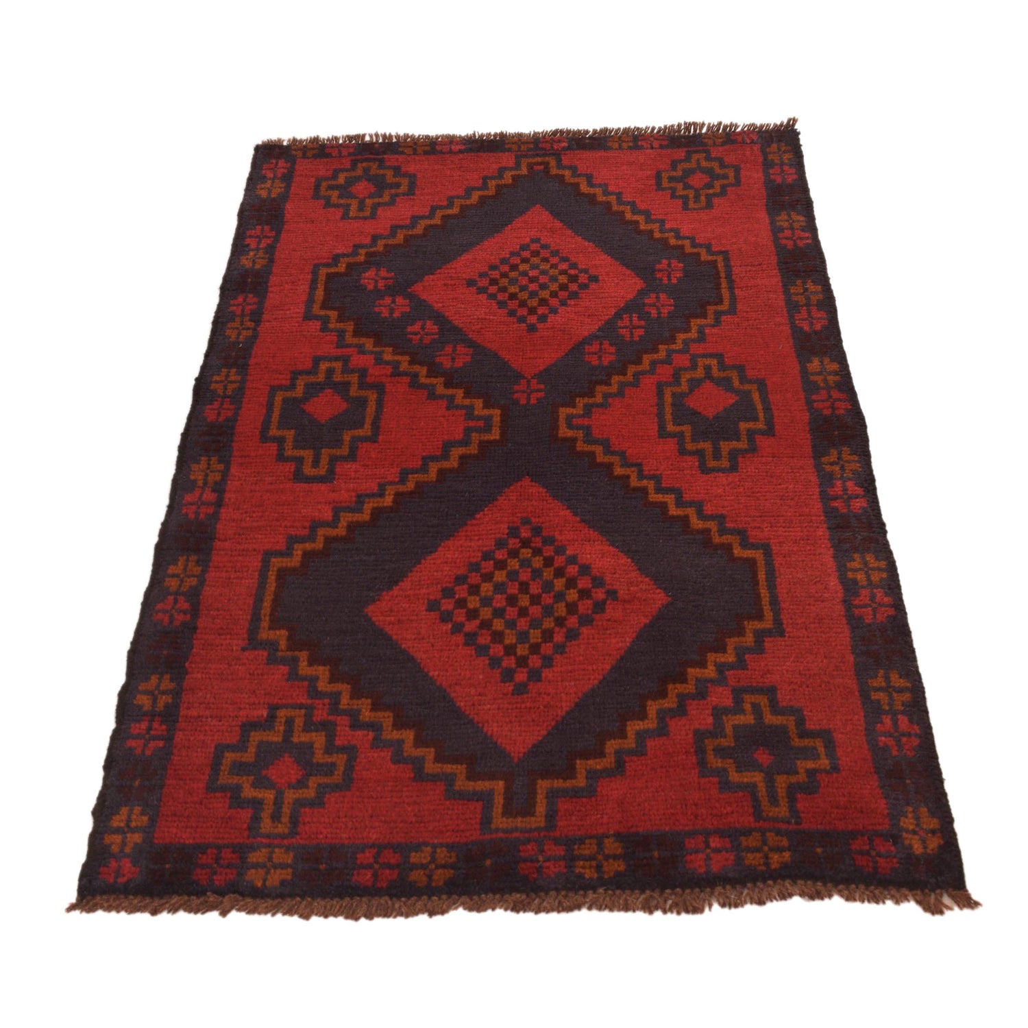 Hand Knotted Baluchi Rug 2' 9"x 4' 7" (ft) - No. W34218