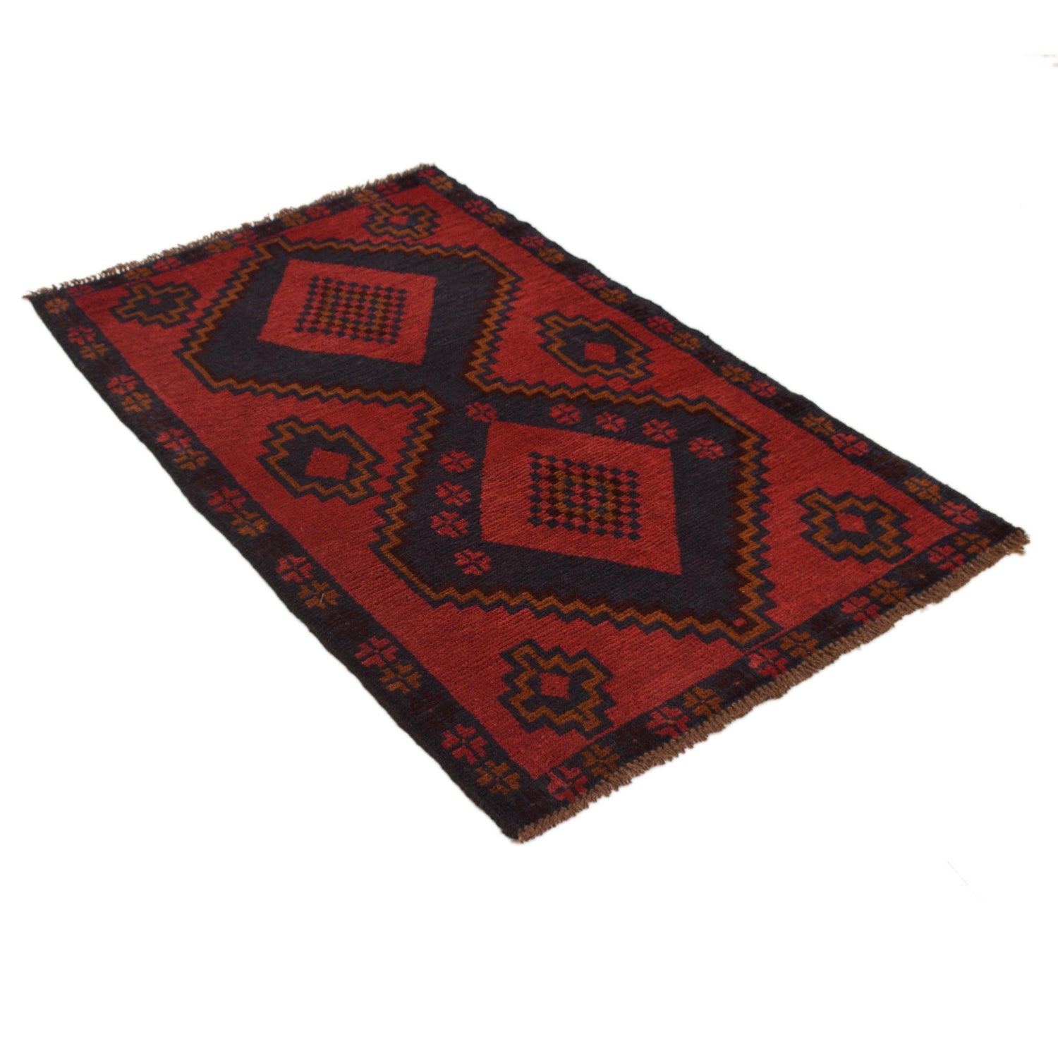 Hand Knotted Baluchi Rug 2' 9"x 4' 7" (ft) - No. W34218