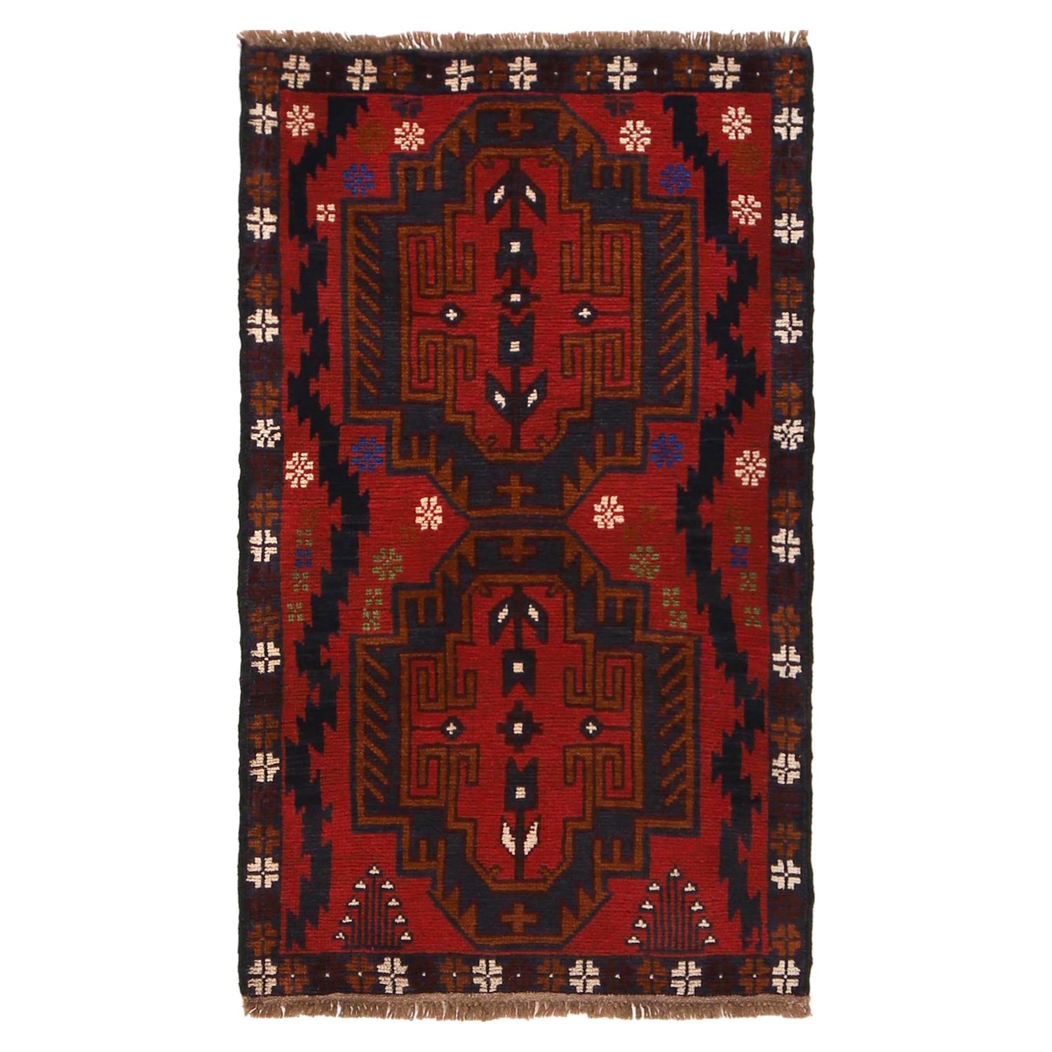 Tribal Baloch Rug 2' 9"x 4' 8" (ft) - No. W34223
