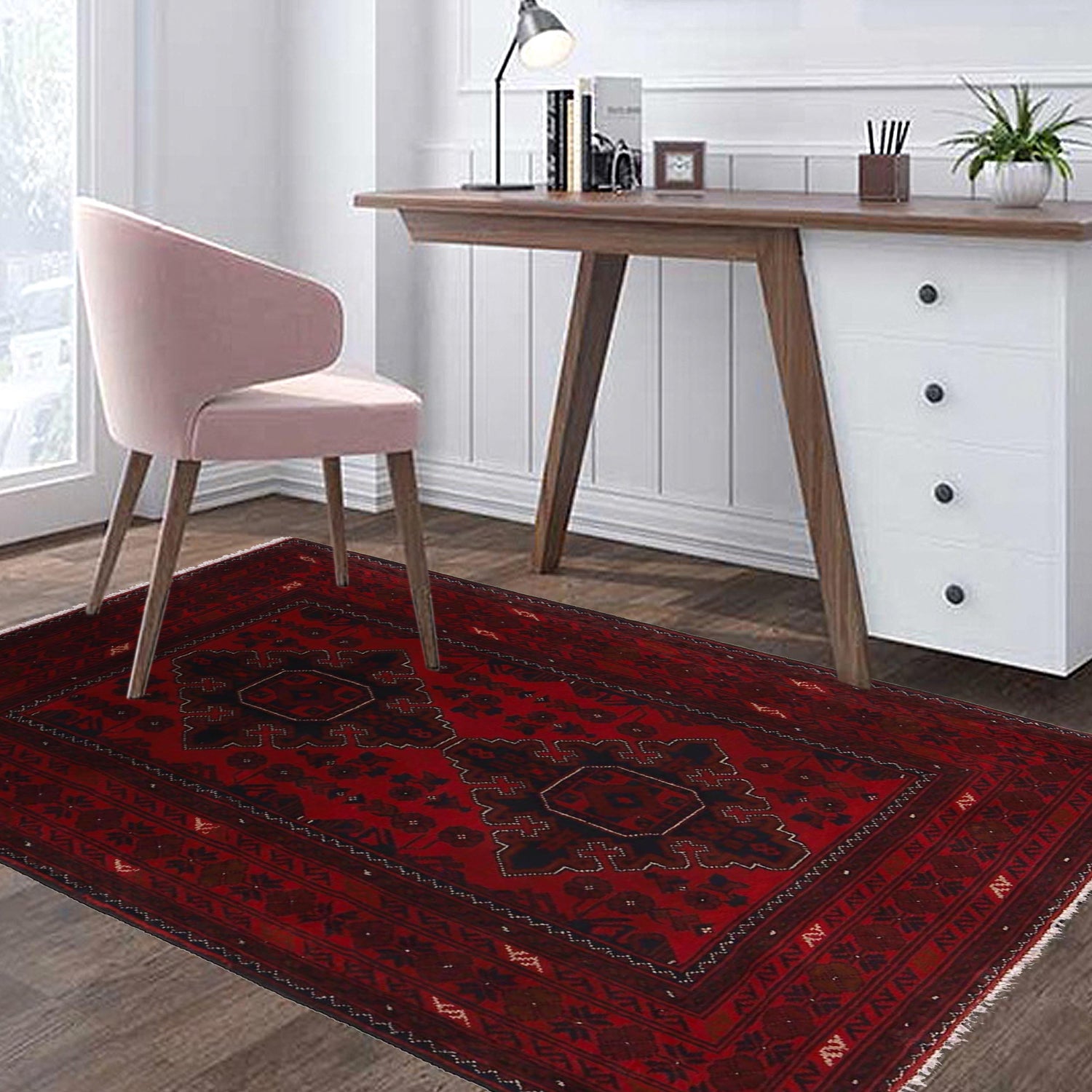 Handmade Khal Mohammadi Rug 3' 3" x 4' 10" (ft) - No. W34228