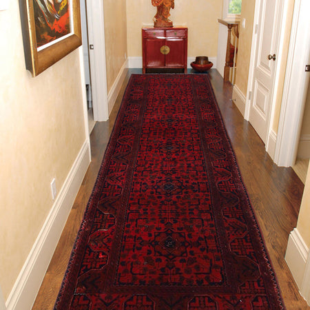 Handmade Khal Mohammadi Runner 2' 8" x 9' 7" (ft) - No. W34230