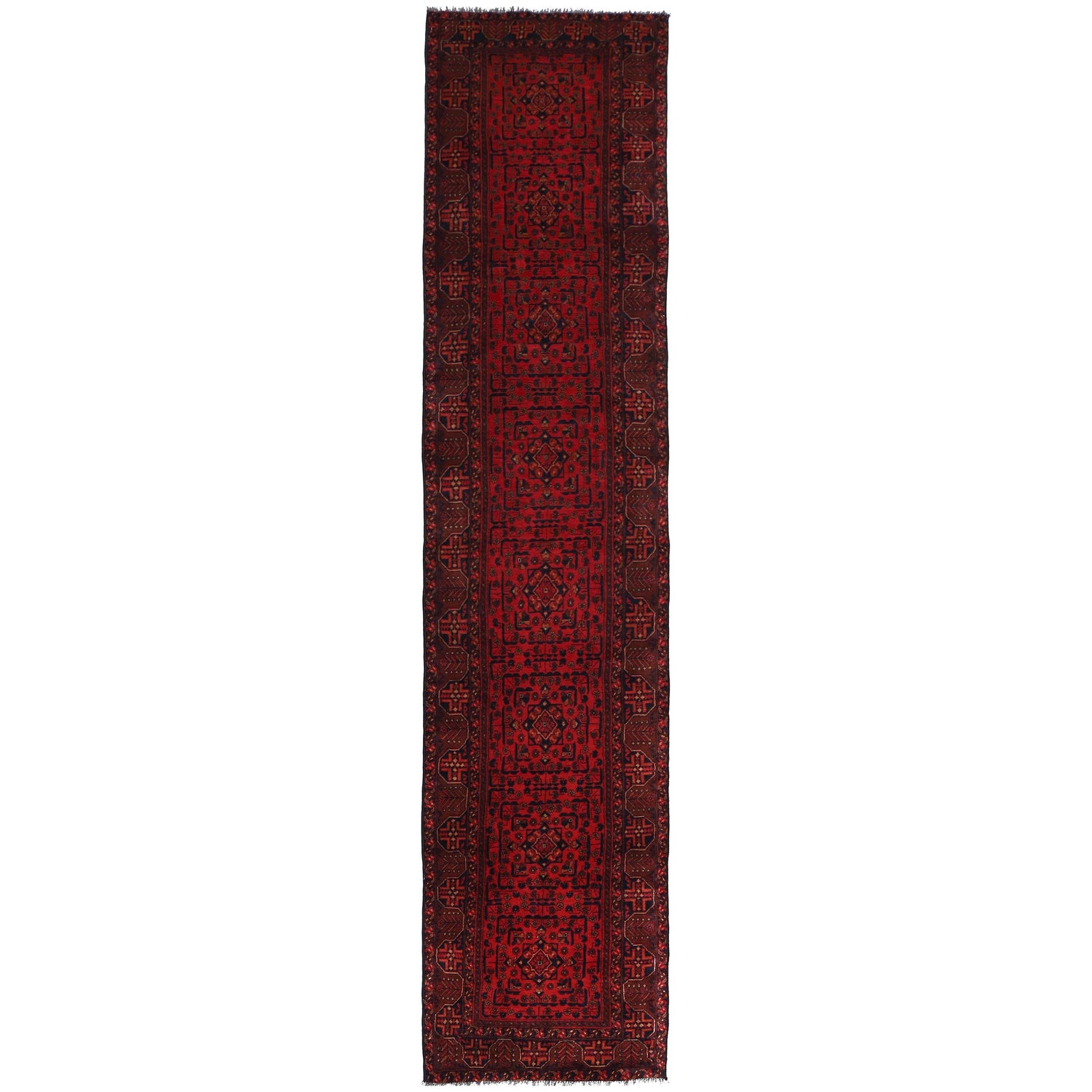 Handmade Khal Mohammadi Runner 2' 6" x 12' 3" (ft) - No. W34367