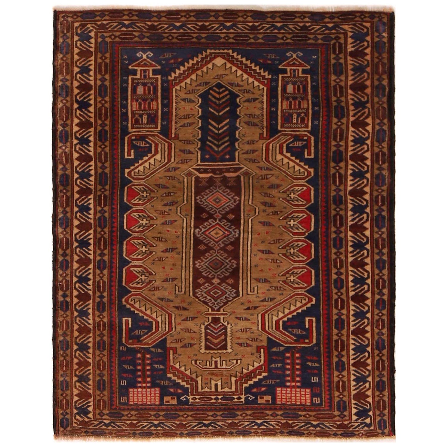 Handmade Baluchi Rug 2' 10" x 3' 10" (ft) - No. W34376