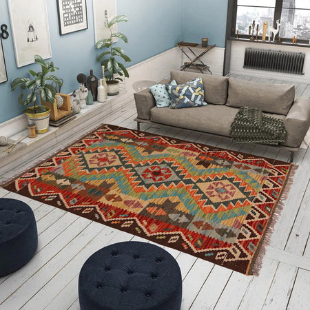 Handmade Vegetable Kilim 2' 7" x 4' 0" (ft) - No. W34754