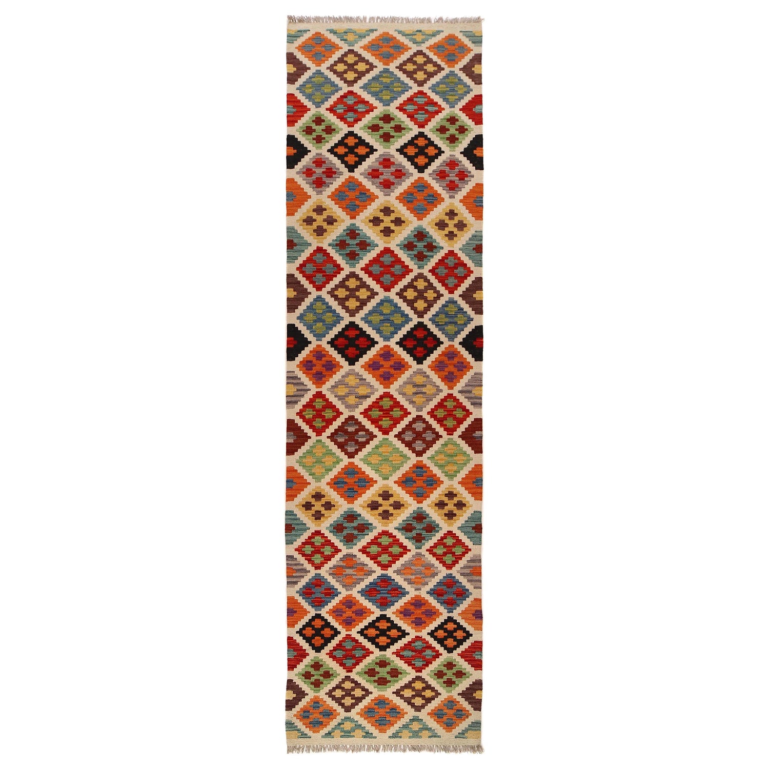 Vegetable Kilim Runner 2' 7" x 10' 3" (ft) - No. W34758