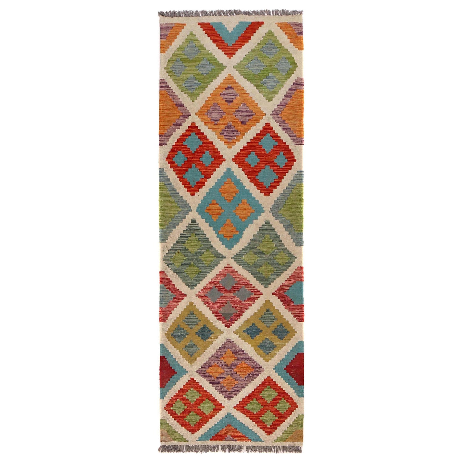 Vegetable Kilim Runner 2' 1" x 6' 5" (ft)- No. W34759