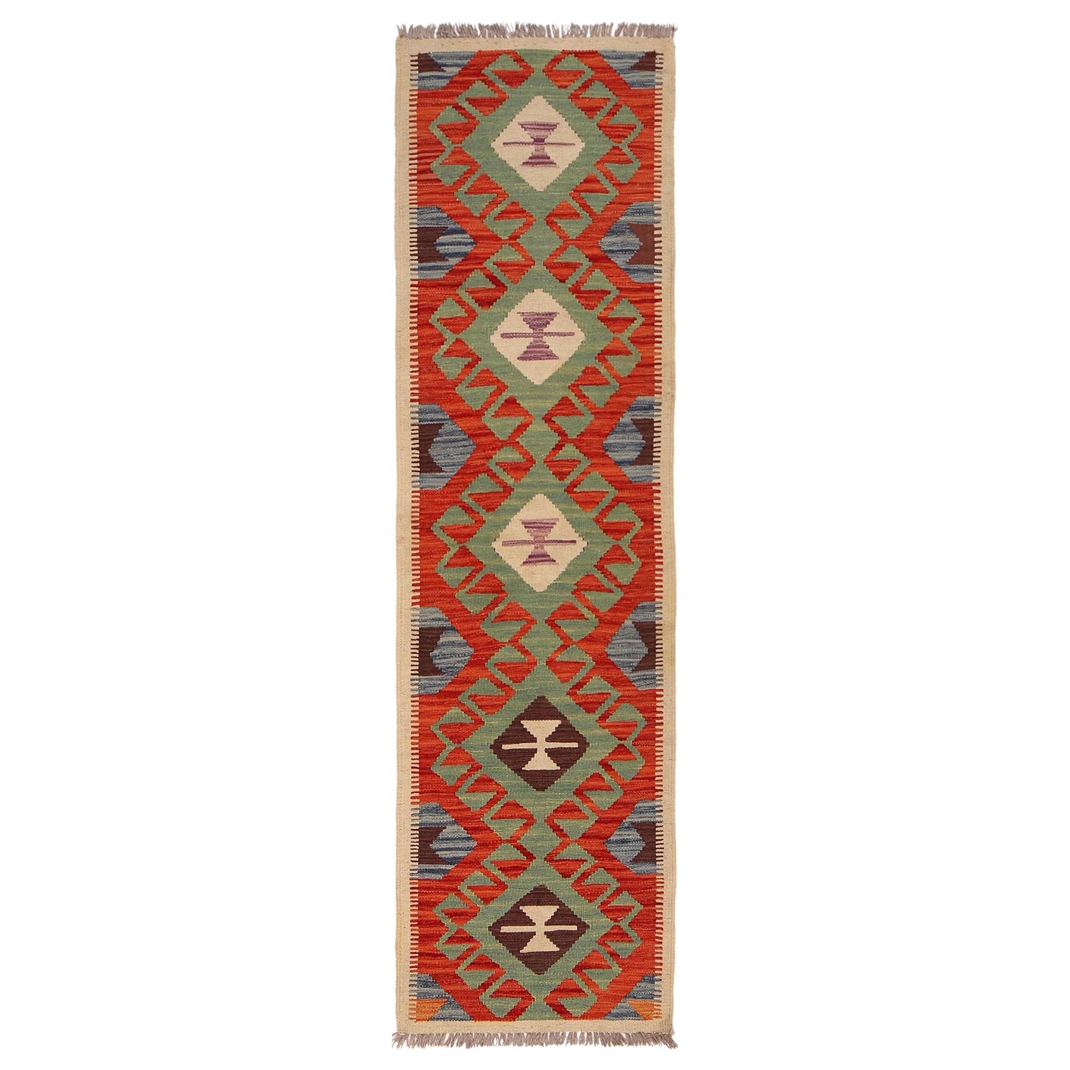 Vegetable Kilim Runner 1' 8" x 6' 3" (ft)- No. W34762