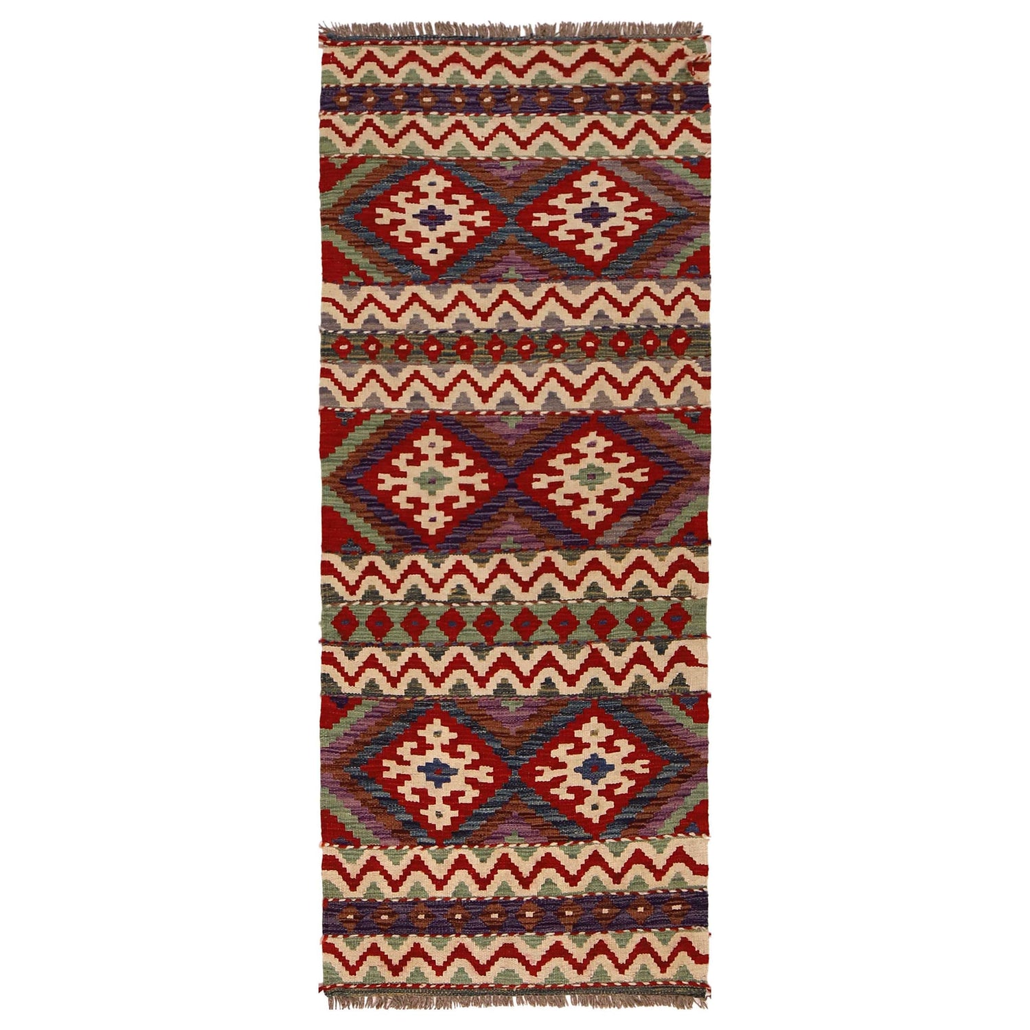 Vegetable Kilim Runner 2' 3" x 6' 1" (ft)- No. W34775