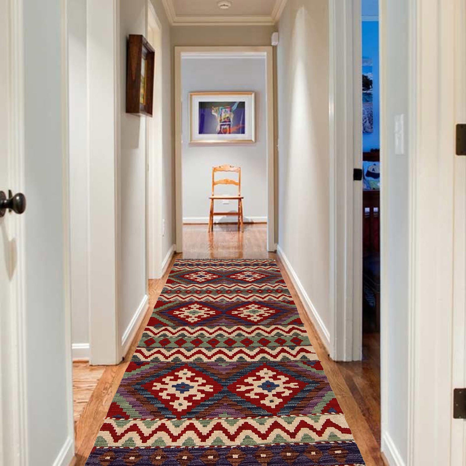 Vegetable Kilim Runner 2' 3" x 6' 1" (ft)- No. W34775