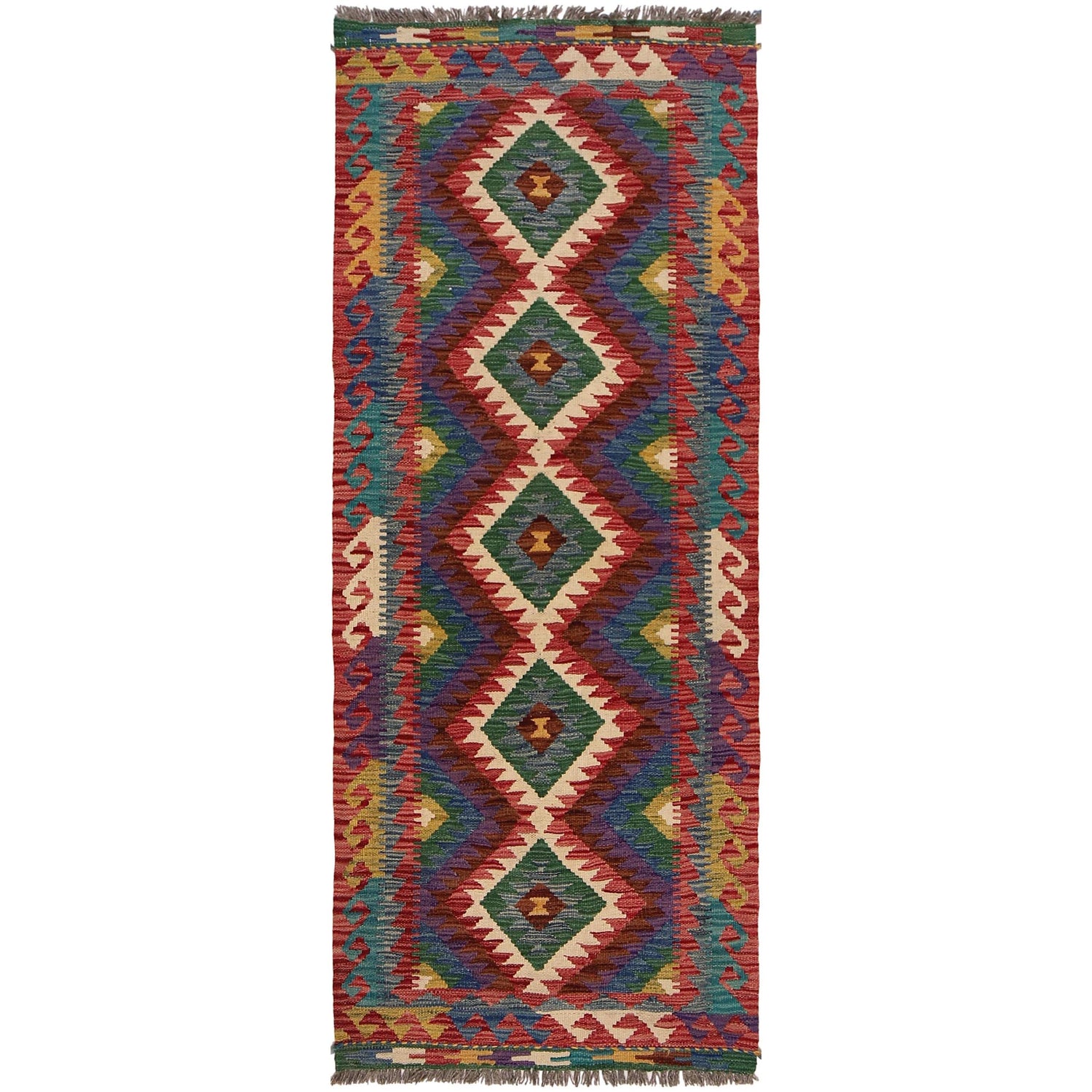 Vegetable Kilim Runner 2' 5" x 6' 3" (ft)- No. W34797