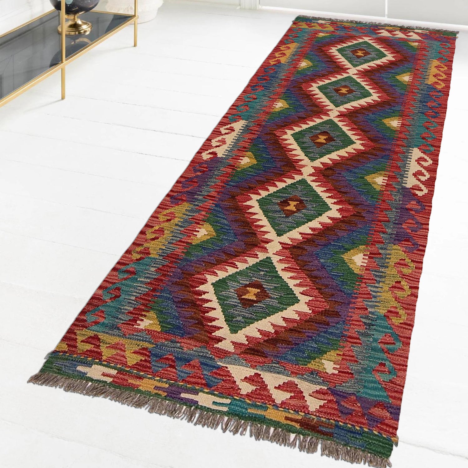 Vegetable Kilim Runner 2' 5" x 6' 3" (ft)- No. W34797